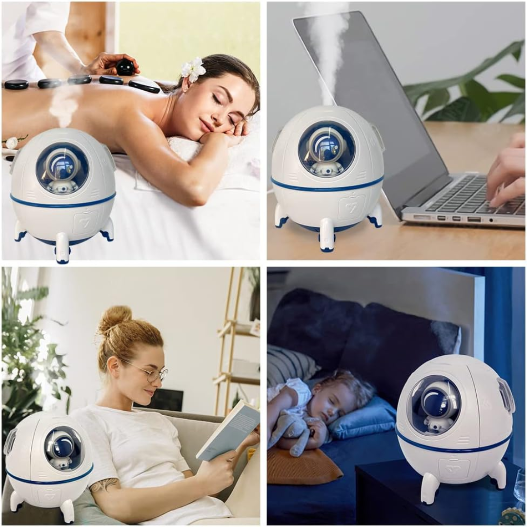 Humidificador de Astronauta con Efecto Niebla y Luz LED